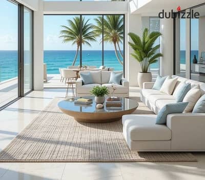 120m chalet directly on the sea sea view fully finishedwith ac for sale in Azha North Coast near Alamein