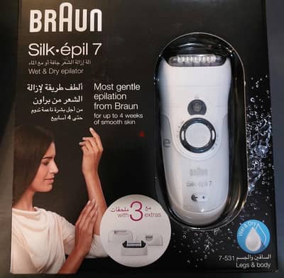 جهاز براون لازاله الشعر Braun Silk-épil 7 جديدة لم تستخدم نهائيا