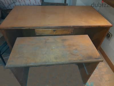 مكتب كونتر كبير 75x150 مع ترابيزة جانبية
