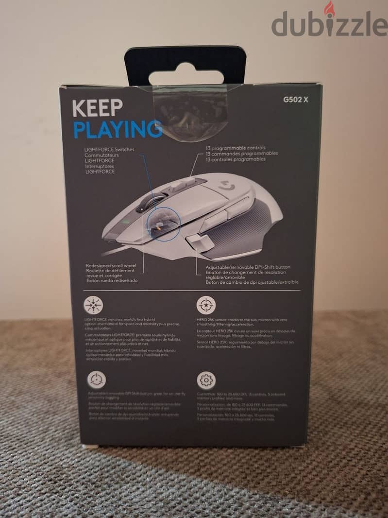 Logitech G502 X Wired Gaming Mouse - White 1