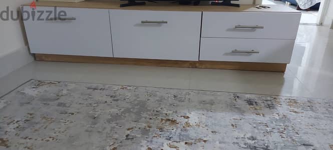 White and Beige TV unit