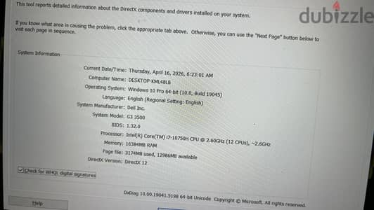 Laptop Dell G3 gaming gtx 1660 ti