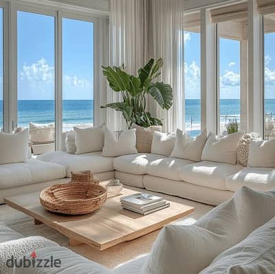 chalet with a private garden available, first row on the lagoon and the sea at the lowest price in Marina 8 North Coast, New Alamein