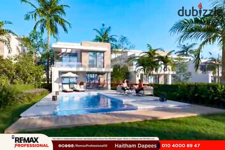 a 10% down payment in a prime location chalet for sale in a prime location in Marina, next to the yacht marina