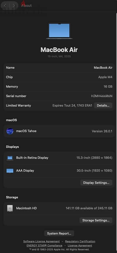 macbook air m4