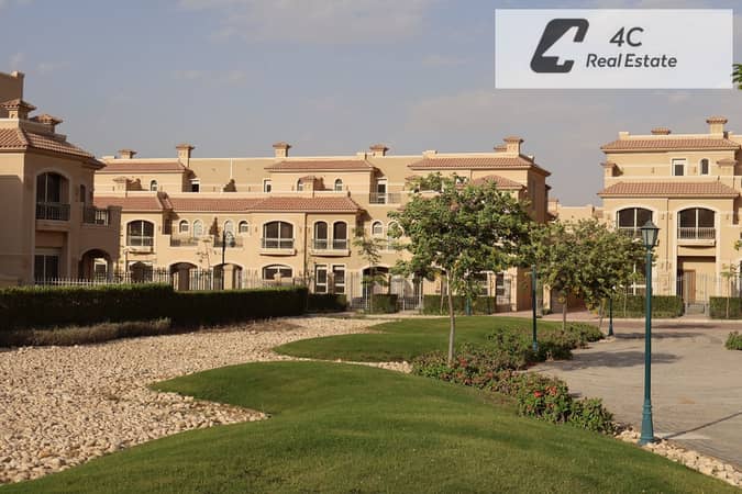 Villa Twin House ready to move 287m 4 Bdr Prime Location Double view  In La Vista City New Capital Cairo