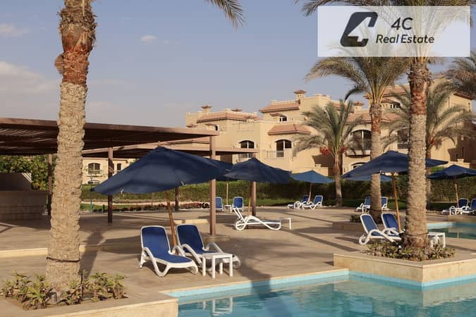 Villa Twin House ready to move 287m 4 Bdr Prime Location Double view  In La Vista City New Capital Cairo