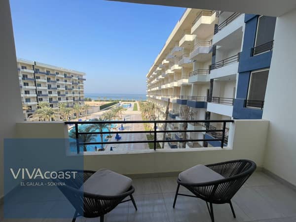 Ready Chalet for Immediate Delivery in Ain Sokhna – 115 SQM – Prime First Row with Full Sea View – Fully Finished – VIVA Coast, El Galala
