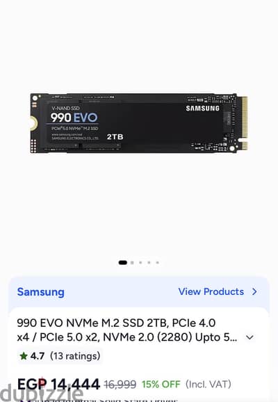 Samsung SSD 970 EVO plus 2 Tb