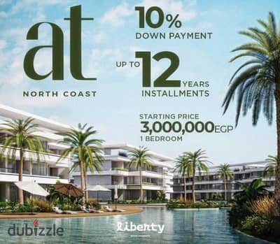 Chalet 54m directly in front of Marasi at AT North Coast for only 342 thousand upfront