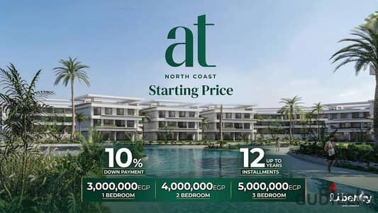 وحدتك أمام مراسي مباشرة | شاليه 54م في AT North Coast