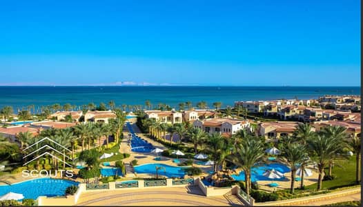 Invest in a premium high-end 3-room chalet in prime location in  heart of Ain Sokhna with  panoramic sea view fully finished  near porto , Il monte