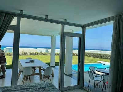 شالية بروف استلام فوري متشطب بالكامل في راس الحكمة الساحل الشمالي اوبن ڤيو الي البحر دايركت Sea view جاهز للمعاينة حالاً