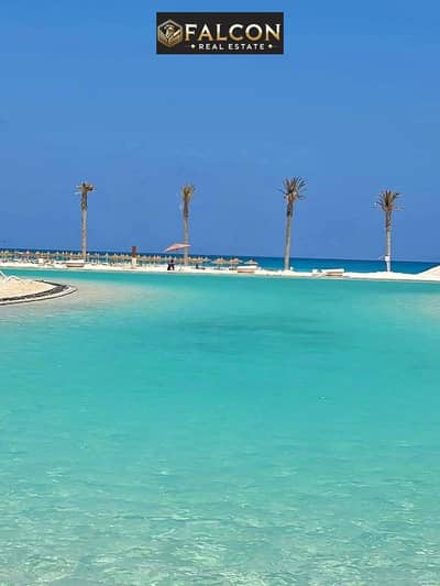 “The nearest delivery on the coast” is a fully finished two-room chalet with sea view in the village of Cali Coast, Ras El Hekma, on the North Coast,