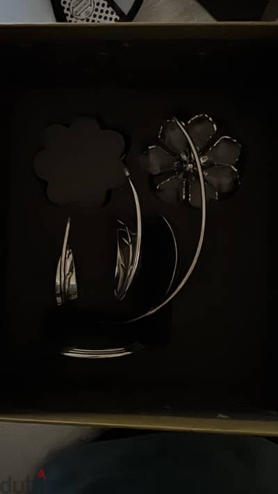 Silver flowers Crystal asfour