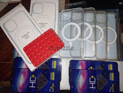 4جراب ايفون 13 + 4 اسكرينة + بابلز