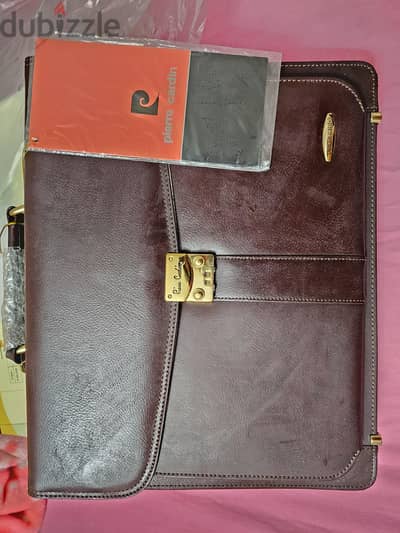 New Pierre Cardin men's leather bag Original