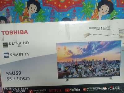 شاشه توشيبا 55  4k ultra hd / smart tv