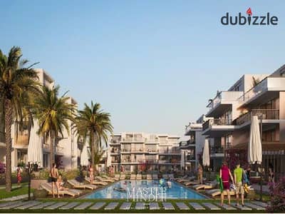 شاليه مميز يطل على حمام السباحة للبيع بأقساط حتى 2030 متشطب بالكامل بالتكييفات في Silver Sands من Ora Developments