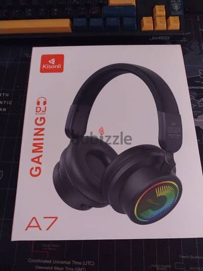 Kisonli A7 Bluetooth Gaming Headset - Black سماعه رأس هيد فون جيمنج