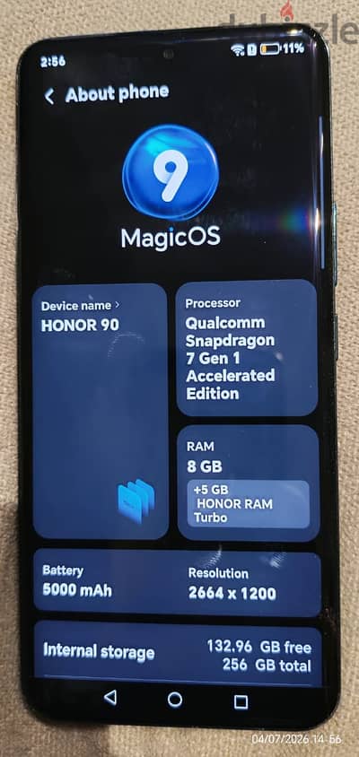 honor x90 used like new حالته ممتازه