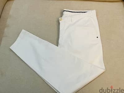 Massimo Dutti Chinos - white SLIM FIT MADE IN MOROCCO Size 34
