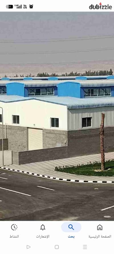 مصنع هندسي للايجار 1200م في C6  دورين مطلوب 160الف