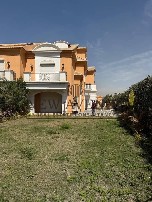 Town house Corner with Hug Land fully finished in Layan Sabbour New Cairo Ready to move prime location