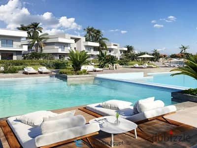 Lowest price fully finished chalet with garden ⁠direct on swimming pool for resale at Gaia, North Coast