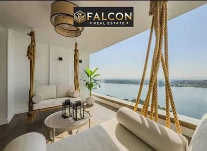 شقه فندقيه (جاهزه للاستلام الفورى) بتشطيب vip وبفيو على النيل للبيع فى ابراج نايل بيرل nile pearl المعادى بجوار مستشفى السلام الدولى ومطار القاهره