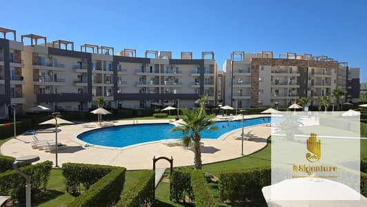 Two-bedroom chalet for sale at a special price, Ready To Move, with a view of the swimming pool in Marseilia Beach 4, North Coast, Sidi Abdel Rahman.