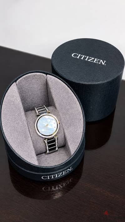 Citizen ladies’ Eco-Drive crystal dress watch EM0843‑51D