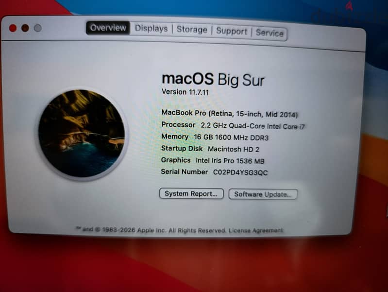 Macbook Pro 15.6 inch mid 2014 5