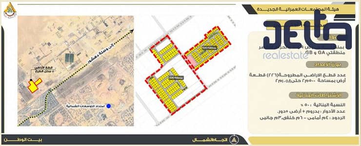 Land for sale, Bayt Al-Watan, Stage 10, Green Belt, Basin 9, next to Grand Heights compound