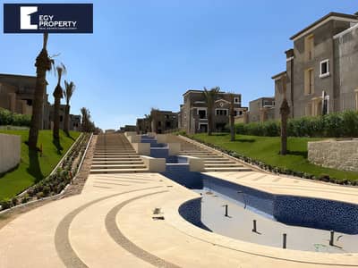 Twinhouse Villa For Sale Ready To Move Special View with Garden In La Vista City - New Capital