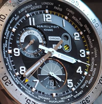 Hamilton Worldtimer Chronograph Black Dial Men's Watch