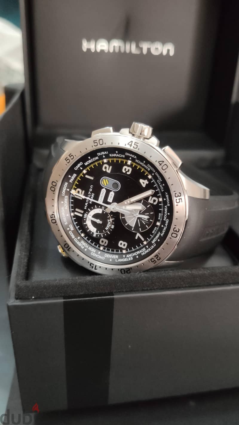Hamilton Worldtimer Chronograph Black Dial Men's Watch 5