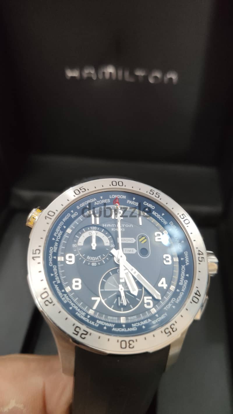 Hamilton Worldtimer Chronograph Black Dial Men's Watch 9