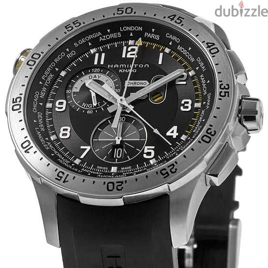 Hamilton Worldtimer Chronograph Black Dial Men's Watch 10