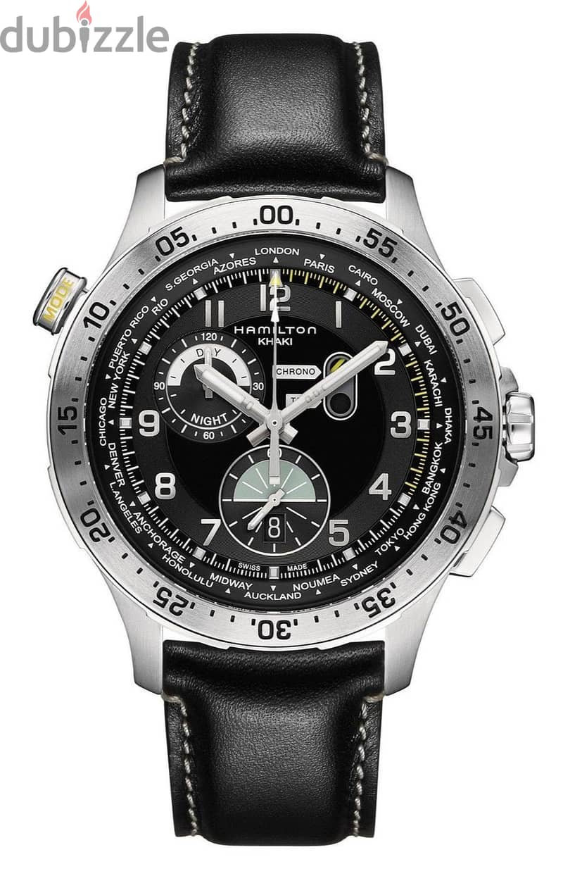 Hamilton Worldtimer Chronograph Black Dial Men's Watch 11