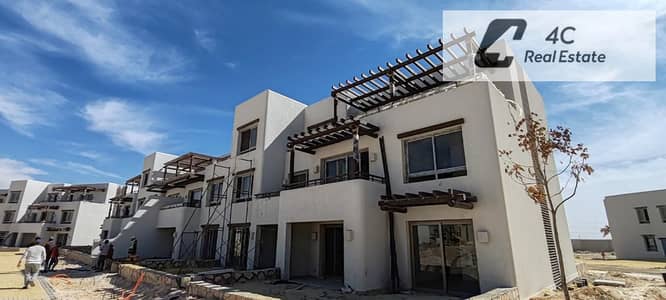 باقل من سعر الماركت  – شاليه – ريسيل -270م– Hacienda West – Palm Hills-Direct Pool View-تشطيب كامل -شامل الصيانه-جاهز للمعاينه
