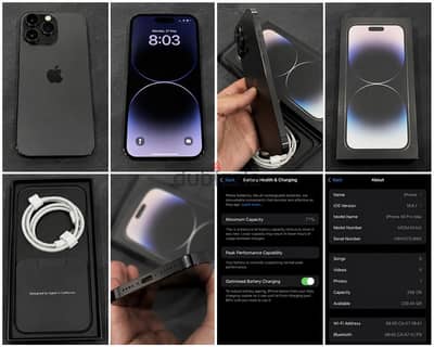 iphone 14 pro max 256 بجميع مشتملاته