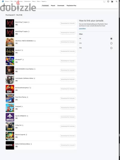 أكونت ps4 full بالعاب مميزه