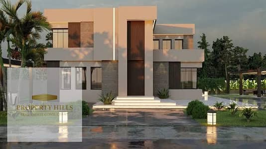 بسعر لقطه فيلا بدبل فيو لاند سكيب و لاجون بأقساط تصل الي 9 سنين داخل كمبوند كرسينت واك بالتجمع السادس