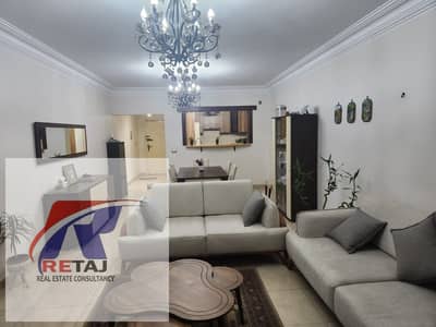 Furnished apartment for rent in Obour Buildings, Salah Salem, Heliopolis. Prime location with open views,