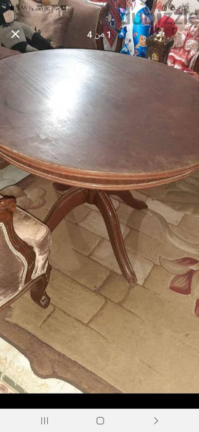 تربيزة سفرة  مستديرة قطرها ١٢٠ خشب زان  بدون كراسى