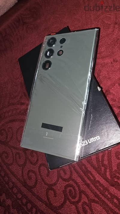 ضهر خلع أصلي s23 ultra جديد بالسريال والباركود بتاع التوكيل لون زيتي