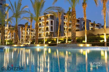Ultra super lux apartment double view landscape & pool ready to move in La vista El Patio Oro compound Fifth Settlement