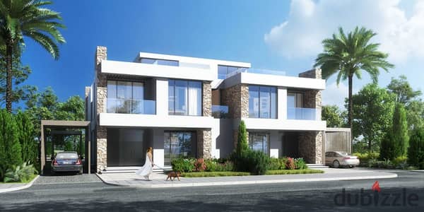 Quad villa for sale in Nour City 217m Garden View with a down payment and facilities, amazing deal