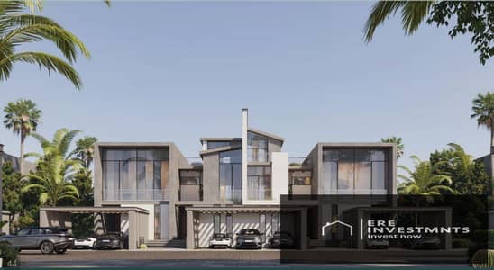 With Special view lagoon Twin house villa for sale at the best price in market in Saada Compound New Cairo